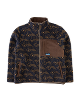 The Kavu Mens Wayside Zip Fleece Jacket in Walnut Mountain