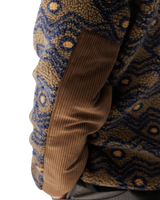 The Kavu Mens Wayside Zip Fleece Jacket in Walnut Mountain