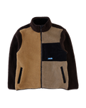 The Kavu Mens Wayside Zip Fleece Jacket in Wild Wood Block