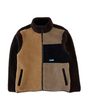 The Kavu Mens Wayside Zip Fleece Jacket in Wild Wood Block