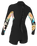 The O'Neill Womens Bahia 2/1mm Back Zip Spring Wetsuit in Black, Mikah Floral & Black