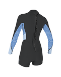 Bahia 2/1mm Back Zip Spring Wetsuit in Tempered Steel, Surf Abstract & Chambray Blue