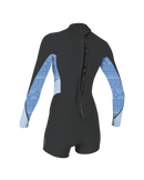 Bahia 2/1mm Back Zip Spring Wetsuit in Tempered Steel, Surf Abstract & Chambray Blue