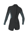 The O'Neill Womens Bahia 2/1mm Back Zip Spring Wetsuit in Tempered Steel, Shaded Island Sky & Shade