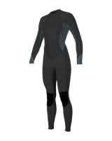 The O'Neill Womens Bahia 3/2mm Back Zip Wetsuit in Tempered Steel, Shaded Island Sky & Shade