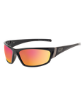 The Dirty Dog Stoat Polarised Sunglasses in Black & Grey Red Fusion