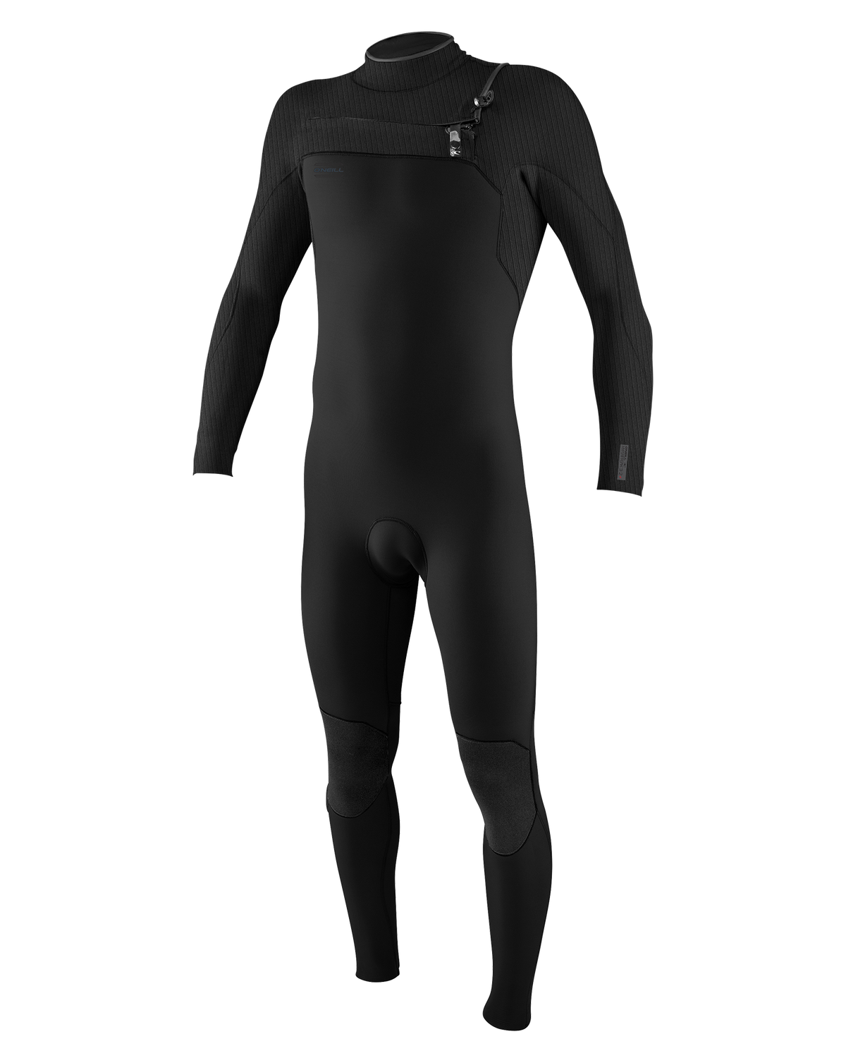The O'Neill Mens Hyperfreak 3/2mm+ Chest Zip Wetsuit in Black