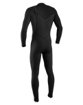 The O'Neill Mens Hyperfreak 3/2mm+ Chest Zip Wetsuit in Black