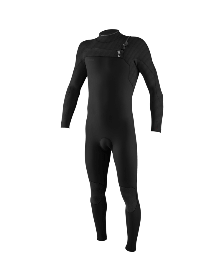 The O'Neill Mens HyperFreak 5/4mm+ Chest Zip Wetsuit in Black