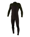 The O'Neill Mens Hyperfreak 5/4mm+ Chest Zip Wetsuit in Arabica & Ranger