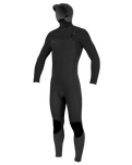 HyperFreak 5/4mm+ Hooded Chest Zip Wetsuit in Black