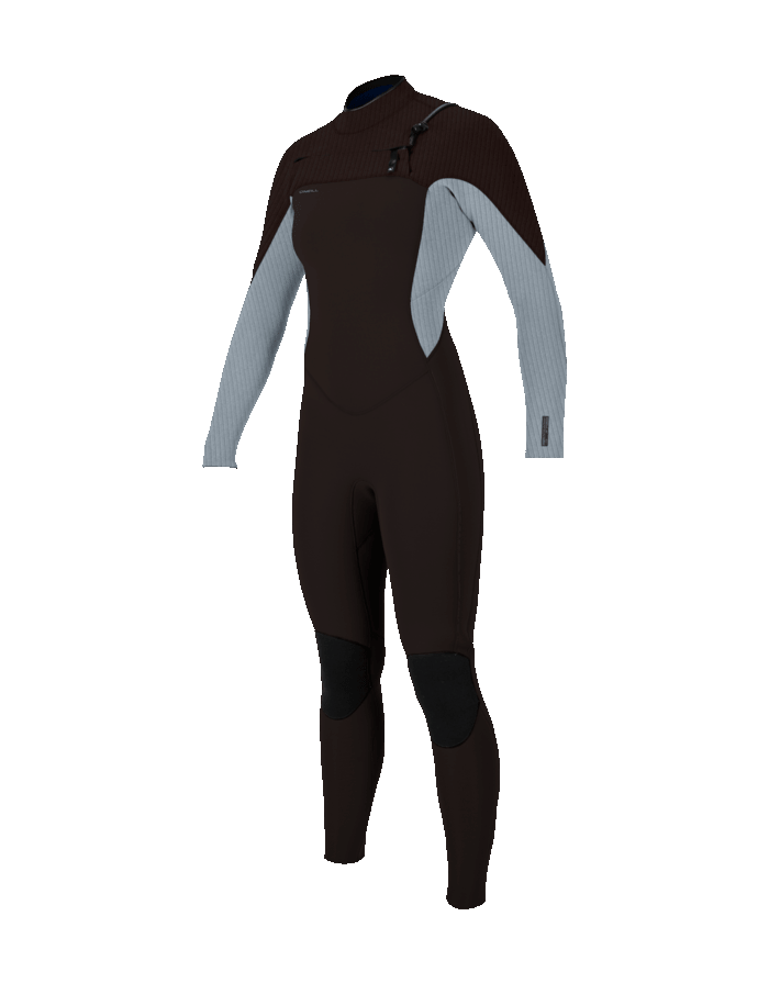 The O'Neill Womens HyperFreak 3/2mm+ Chest Zip Wetsuit in Arabica & Tradewinds