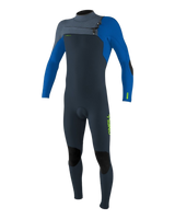 Boys HyperFreak 4/3mm+ Chest Zip Wetsuit in Dark Orion, Deep Sea & Copen Blue