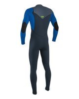 Boys HyperFreak 4/3mm+ Chest Zip Wetsuit in Dark Orion, Deep Sea & Copen Blue