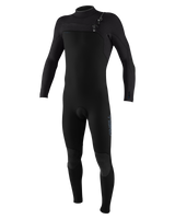 The O'Neill Boys HyperFreak 4/3mm+ Chest Zip Wetsuit in Black, Tempered Steel & Tempered Steel