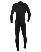 The O'Neill Boys HyperFreak 4/3mm+ Chest Zip Wetsuit in Black, Tempered Steel & Tempered Steel