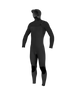 The O'Neill Boys HyperFreak 5/4mm+ Hooded Chest Zip Wetsuit in Black