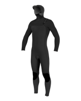 Boys HyperFreak 5/4mm+ Hooded Chest Zip Wetsuit in Black