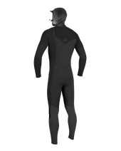 Boys HyperFreak 5/4mm+ Hooded Chest Zip Wetsuit in Black