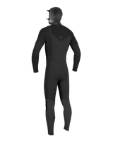 Boys HyperFreak 5/4mm+ Hooded Chest Zip Wetsuit in Black