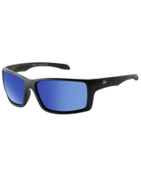 The Dirty Dog Knuckle Polarised Sunglasses in Satin Black & Blue