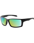 The Dirty Dog Knuckle Polarised Sunglasses in Satin Black & Green