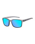 The Dirty Dog Slay Polarised Sunglasses in Grey/Ice Blue Mirror & Satin Crystal Black