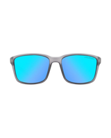 The Dirty Dog Slay Polarised Sunglasses in Grey/Ice Blue Mirror & Satin Crystal Black