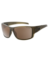The Dirty Dog Hoodoo Polarised Sunglasses in Satin Crystal Olive Green & Brown