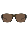 The Dirty Dog Hoodoo Polarised Sunglasses in Satin Crystal Olive Green & Brown