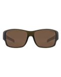 The Dirty Dog Hoodoo Polarised Sunglasses in Satin Crystal Olive Green & Brown