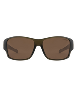 The Dirty Dog Hoodoo Polarised Sunglasses in Satin Crystal Olive Green & Brown