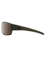 The Dirty Dog Hoodoo Polarised Sunglasses in Satin Crystal Olive Green & Brown