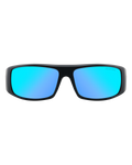 The Dirty Dog Sharky Polarised Sunglasses in Satin Black & Ice Blue Mirror