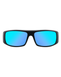 The Dirty Dog Sharky Polarised Sunglasses in Satin Black & Ice Blue Mirror