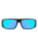 The Dirty Dog Sharky Polarised Sunglasses in Satin Black & Ice Blue Mirror