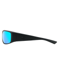 The Dirty Dog Sharky Polarised Sunglasses in Satin Black & Ice Blue Mirror