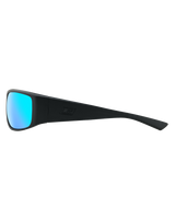 The Dirty Dog Sharky Polarised Sunglasses in Satin Black & Ice Blue Mirror