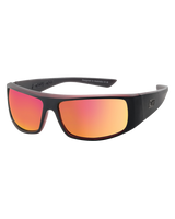 The Dirty Dog Sharky Polarised Sunglasses in Satin Black & Red Fusion Mirror