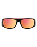 The Dirty Dog Sharky Polarised Sunglasses in Satin Black & Red Fusion Mirror