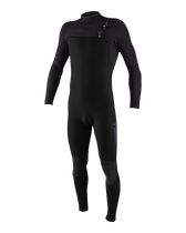 The O'Neill Boys Hyperfreak 5/4mm+ Chest Zip Wetsuit in Black, Tempsteel & Tempsteel