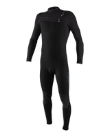 The O'Neill Boys Hyperfreak 5/4mm+ Chest Zip Wetsuit in Black, Tempsteel & Tempsteel