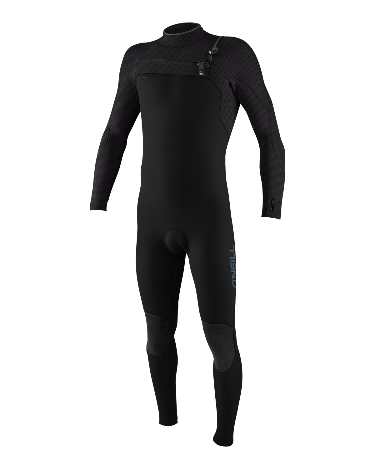 The O'Neill Boys Hyperfreak 5/4mm+ Chest Zip Wetsuit in Black, Tempsteel & Tempsteel
