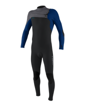 Boys Hyperfreak 5/4mm+ Chest Zip Wetsuit in Graph, Smoke & Baliblue