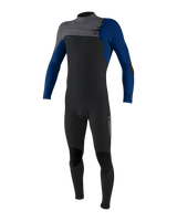 Boys Hyperfreak 5/4mm+ Chest Zip Wetsuit in Graph, Smoke & Baliblue
