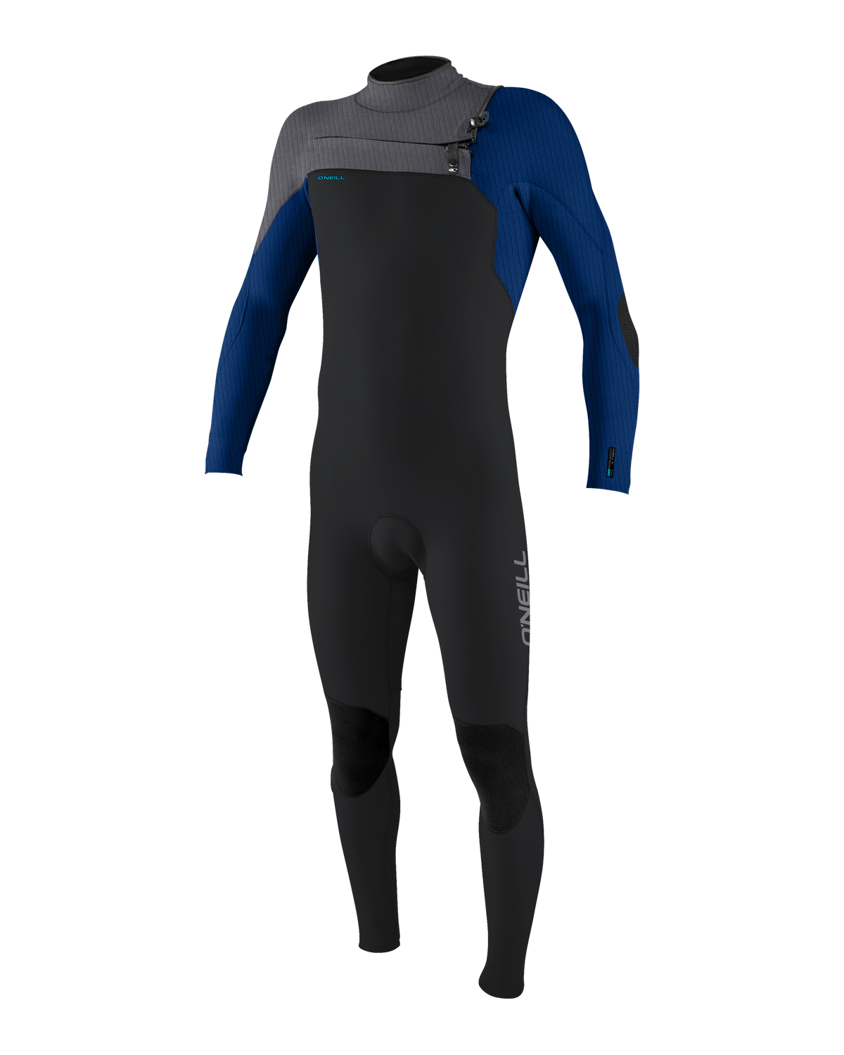 Boys Hyperfreak 5/4mm+ Chest Zip Wetsuit in Graph, Smoke & Baliblue