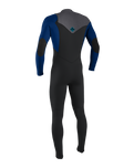 Boys Hyperfreak 5/4mm+ Chest Zip Wetsuit in Graph, Smoke & Baliblue