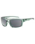 The Dirty Dog Axle Polarised Sunglasses in Crystal Emerald Green & Grey Smoke