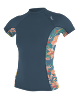 The O'Neill Side Print Rash Vest in Copenblue, Painted Tropics & Copenblue