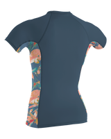 The O'Neill Side Print Rash Vest in Copenblue, Painted Tropics & Copenblue